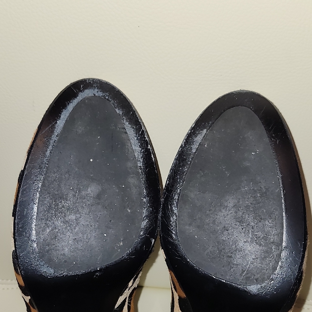 Margaux "The Heel" Leopard Print Pony Hair Heels Size 8.5 M - Picture 9 of 12
